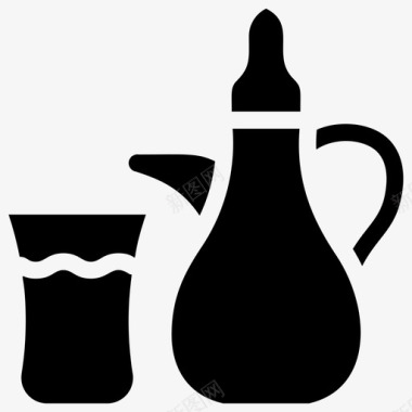 茶壶开斋节玻璃阿拉伯图标
