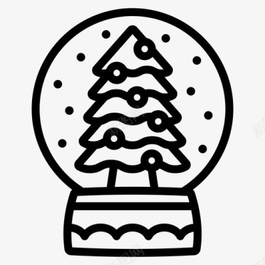 雪球球圣诞装饰图标