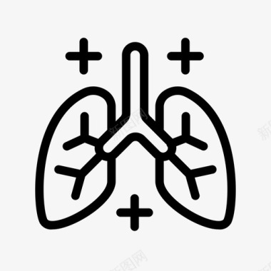 健康肺医学器官图标
