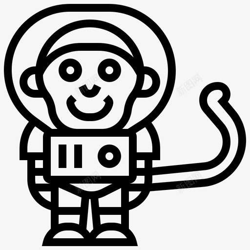 太空猴动物宇航员svg_新图网 https://ixintu.com 太空 动物 宇航员 实验