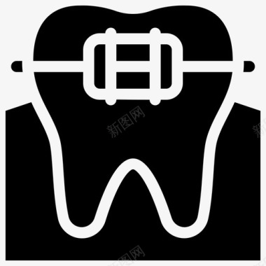 支架托槽牙科护理图标