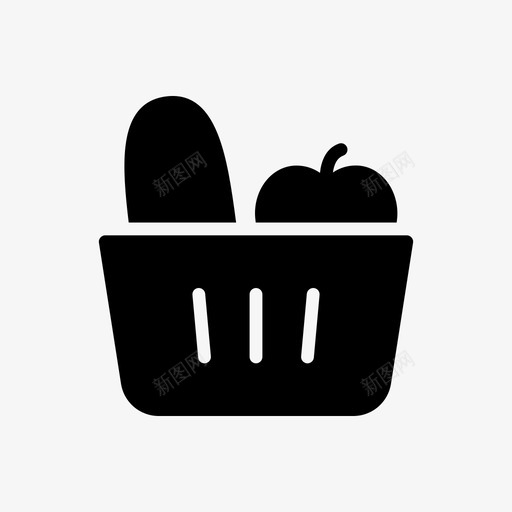 蔬菜篮子烹饪svg_新图网 https://ixintu.com 烹饪 蔬菜 菜篮子 食物 水果 线条