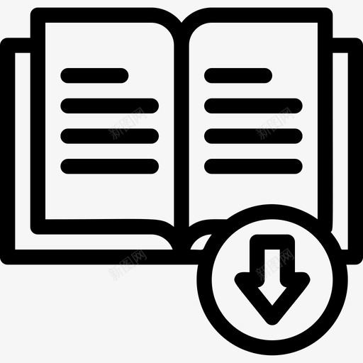 图书下载电子书电子学习svg_新图网 https://ixintu.com 图书 书下载 在线学习 电子书 电子 电子学 学习 教育
