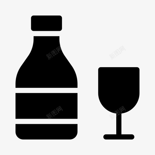 葡萄酒酒精啤酒svg_新图网 https://ixintu.com 葡萄酒 酒精 啤酒瓶 酒瓶子 饮料 基督 线条 符号