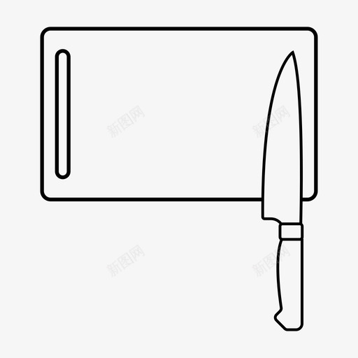 砧板烹饪菜刀svg_新图网 https://ixintu.com 砧板 烹饪 菜刀 厨具 图标