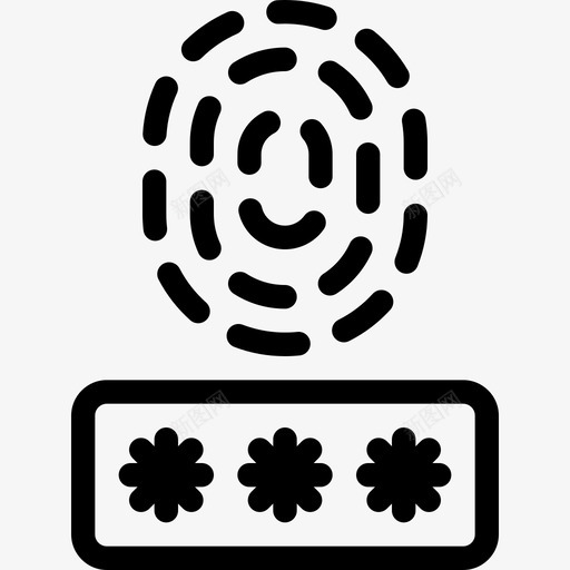 指纹密码认证生物识别svg_新图网 https://ixintu.com 指纹 密码 生物识别 识别 认证 扫描仪
