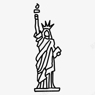 自由女神像美国纽约市图标