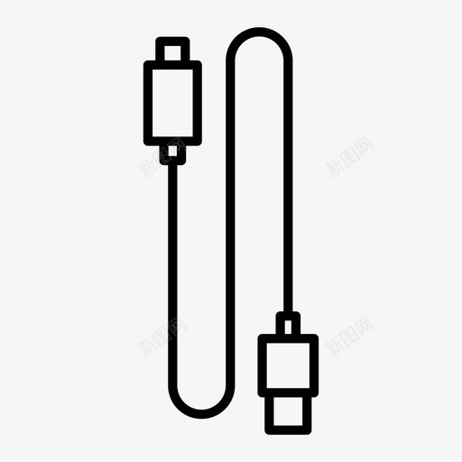 usb线充电线数据线svg_新图网 https://ixintu.com 线线 充电 电线 数据线 手机配件 手机 旅游 机场