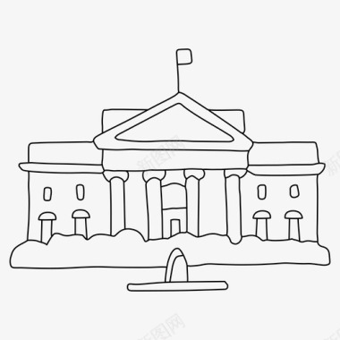 白宫政府政治图标