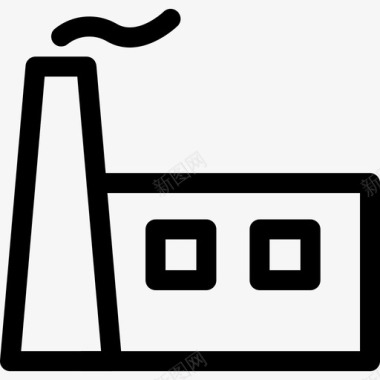 工厂建筑商业图标