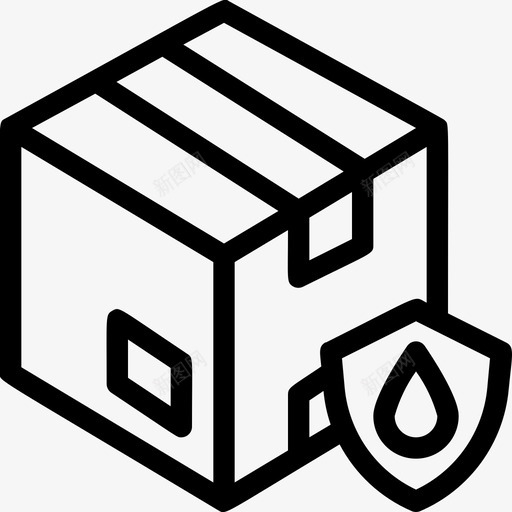 防水包装纸箱物流配送svg_新图网 https://ixintu.com 包装 防水 物流配送 包装纸 纸箱 安全