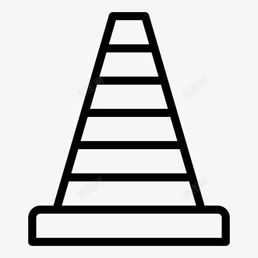 圆锥体道路标志svg_新图网 https://ixintu.com 交通 圆锥体 道路 标志 地图 导航