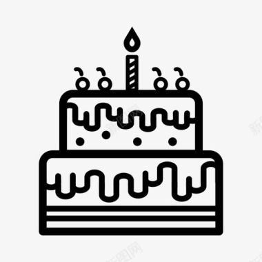 生日蛋糕年龄庆祝图标