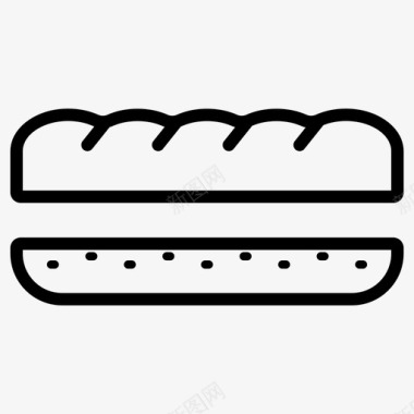 面包店三明治面包白面包图标