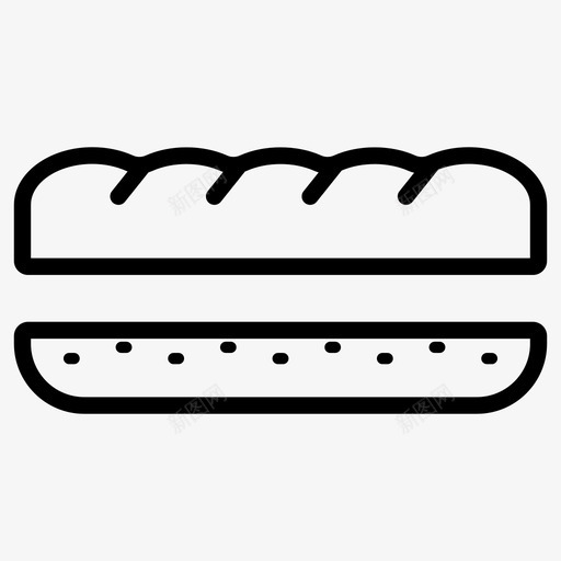 面包店三明治面包白面包svg_新图网 https://ixintu.com 面包 面包店 三明治 白面包 全麦
