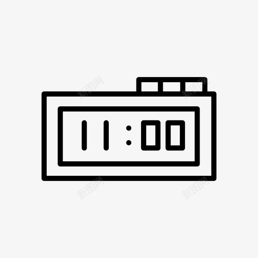 数字钟闹钟电子svg_新图网 https://ixintu.com 数字 钟数字 钟闹钟 闹钟 电子 计时器 基本 图标 卧室 没有 有颜色