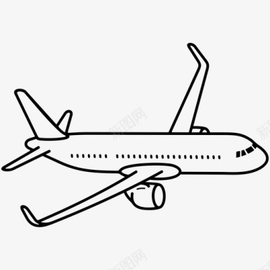 国际旅行飞机预订航班图标