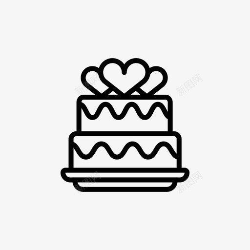 结婚蛋糕周年纪念庆祝svg_新图网 https://ixintu.com 蛋糕 结婚 周年纪念 庆祝 幸福 爱情