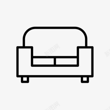 长沙发卧室家具图标