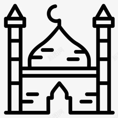 清真寺开斋节圣地图标