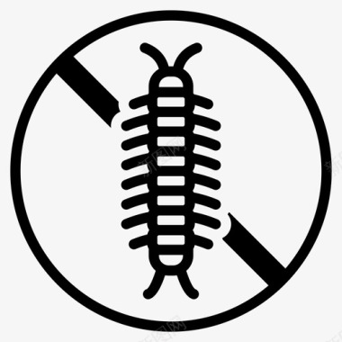 没有蜈蚣杀虫剂杀虫图标
