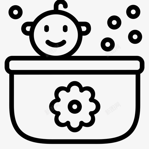 婴儿浴盆婴儿淋浴婴儿轮廓svg_新图网 https://ixintu.com 婴儿 浴盆 淋浴 轮廓