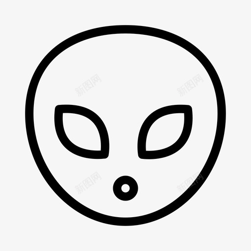 外星人天文学脸svg_新图网 https://ixintu.com 天文学 空间 外星人 怪物 像素 完美 线条