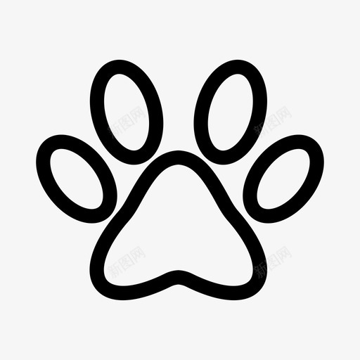 爪动物猫svg_新图网 https://ixintu.com 动物 猫狗 爪印 物体