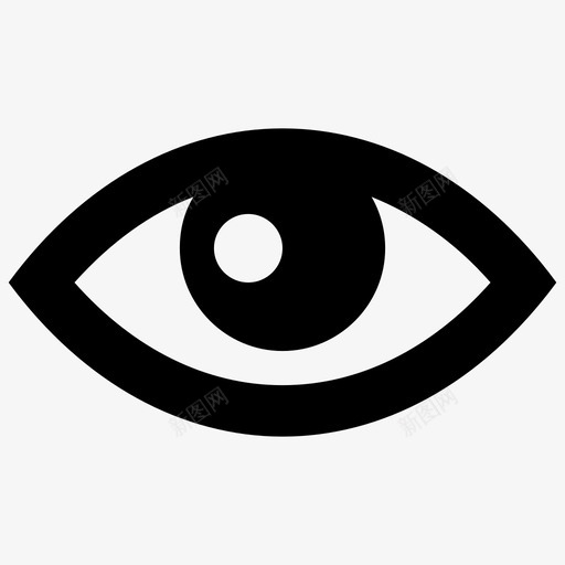 查看观察预览svg_新图网 https://ixintu.com 查看 观察 预览 视觉 响应 用户界面 实心 图标