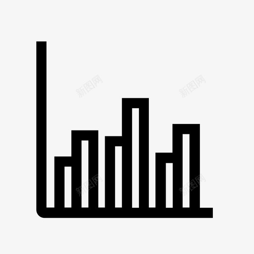 统计图表向下svg_新图网 https://ixintu.com 统计 图表 向下 直线 向上