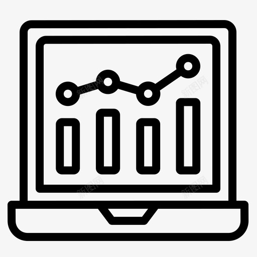 图形笔记本电脑折线图svg_新图网 https://ixintu.com 图形 笔记本 电脑 折线 线图 统计数据 在线学习 大纲