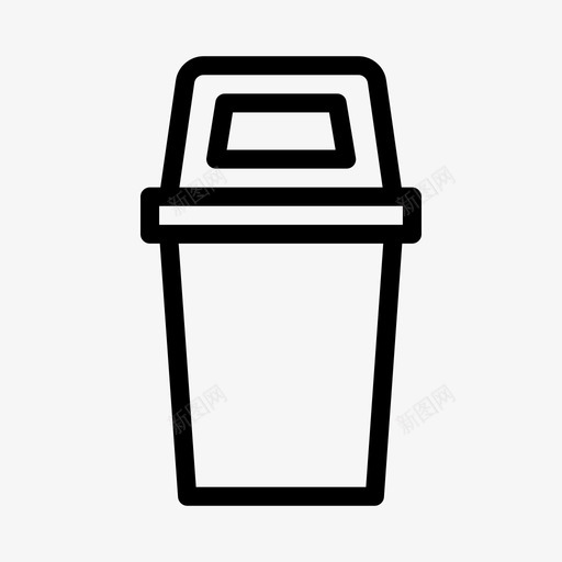 垃圾桶删除设备svg_新图网 https://ixintu.com 垃圾桶 删除 设备 工具 像素 完美 线条 轮廓