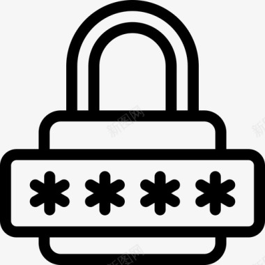 锁定密码网络保护图标