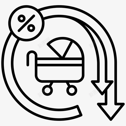 低出生率出生率人口统计学svg_新图网 https://ixintu.com 出生率 人口 人口统计 统计学 损失