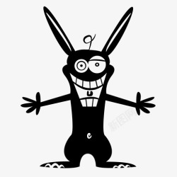 疯狂的兔子疯狂的兔子卡通有趣高清图片