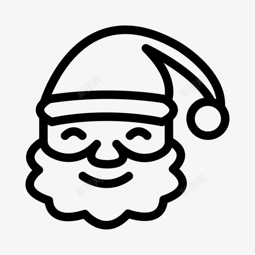 圣诞老人庆祝圣诞节svg_新图网 https://ixintu.com 圣诞老人 庆祝 圣诞节 条款 线条 符号