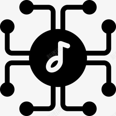电子音乐数码迪斯科图标