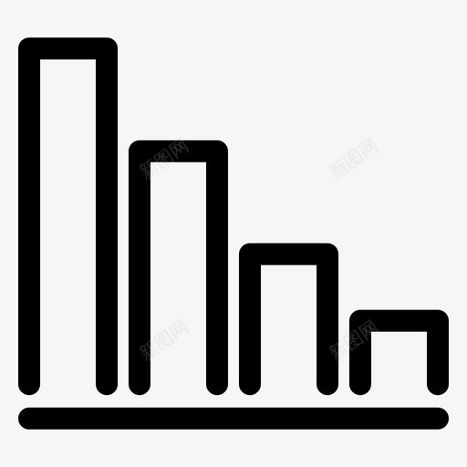 条形图图表向下svg_新图网 https://ixintu.com 条形图 图表 应用程序 向下