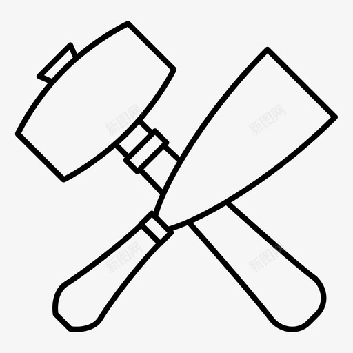 建筑木工设备svg_新图网 https://ixintu.com 木工 建筑 设备 工具