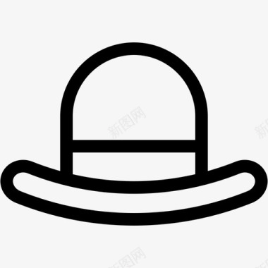 帽子圆顶礼帽绅士图标
