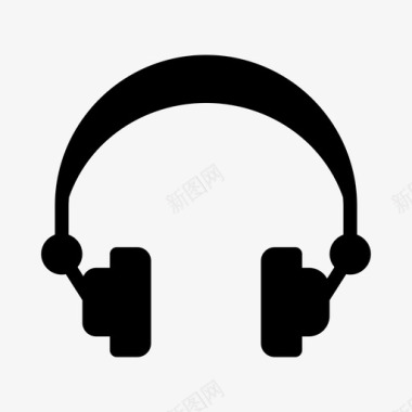 耳机音频生活方式图标