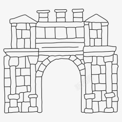 杰米阿尔及利亚杰米拉古城遗址拱门建筑高清图片