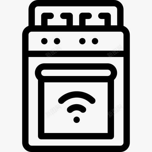 炉子网络烤箱svg_新图网 https://ixintu.com 智能家居 炉子 网络 烤箱 技术