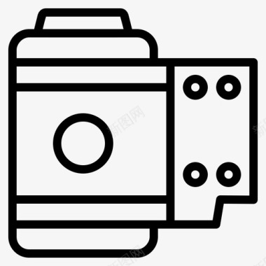 胶卷照相机胶卷电子产品图标