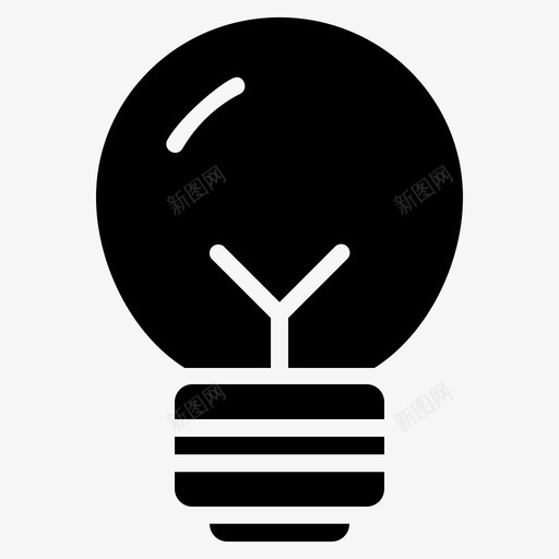 灯灯泡想法svg_新图网 https://ixintu.com 灯泡 想法 教育 第二 卷雕文
