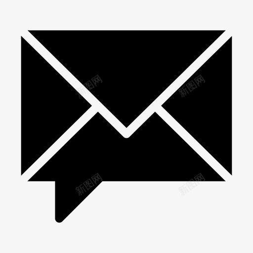 消息气泡电子邮件svg_新图网 https://ixintu.com 消息 气泡 电子邮件 收件箱 信件 移动 线条 符号
