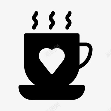 咖啡约会爱情图标
