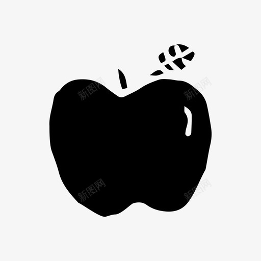 苹果素描食物svg_新图网 https://ixintu.com 水果 苹果 素描 食物 食谱 简单 固体