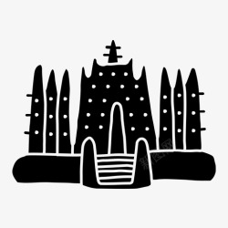 古遗址廷巴克图古遗址建筑高清图片