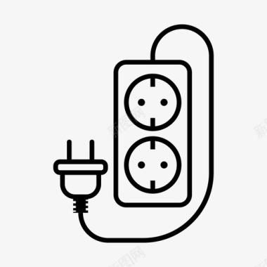 电插座电源图标